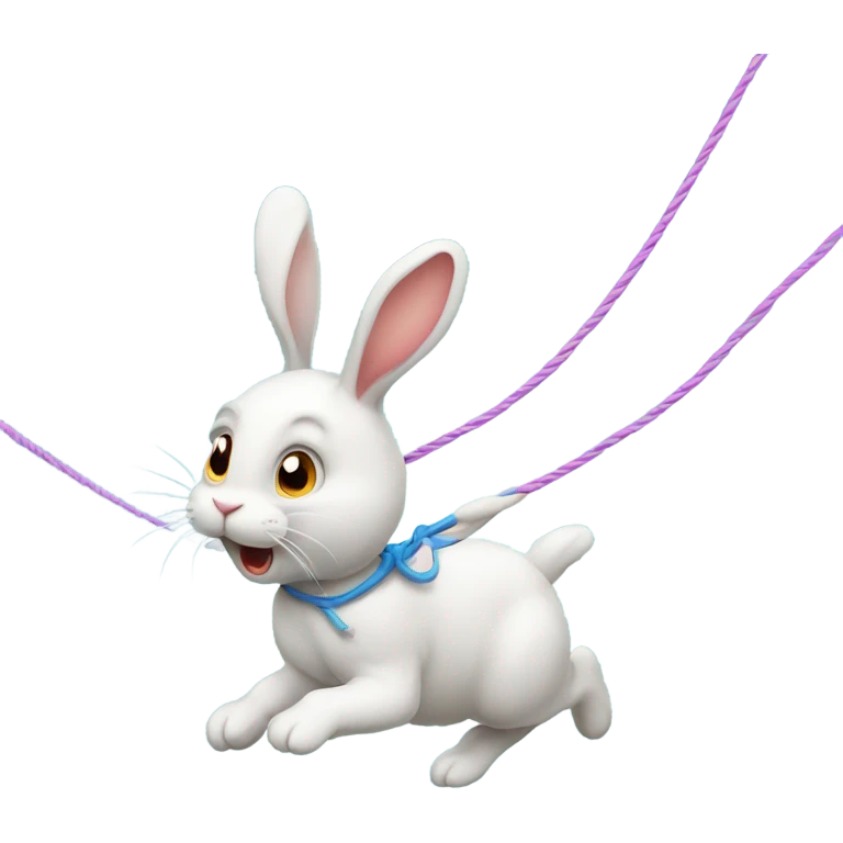 Running rabbits on a string  emoji