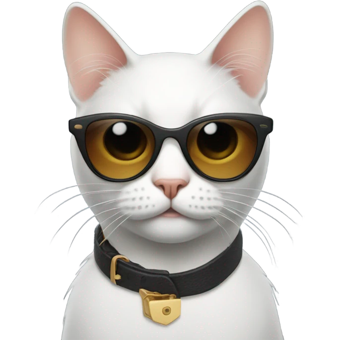 Cat with sunglasses and big legs emoji