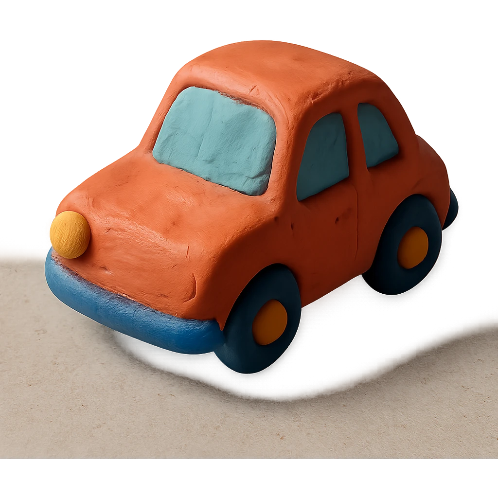 top view of an object in claymation style emoji