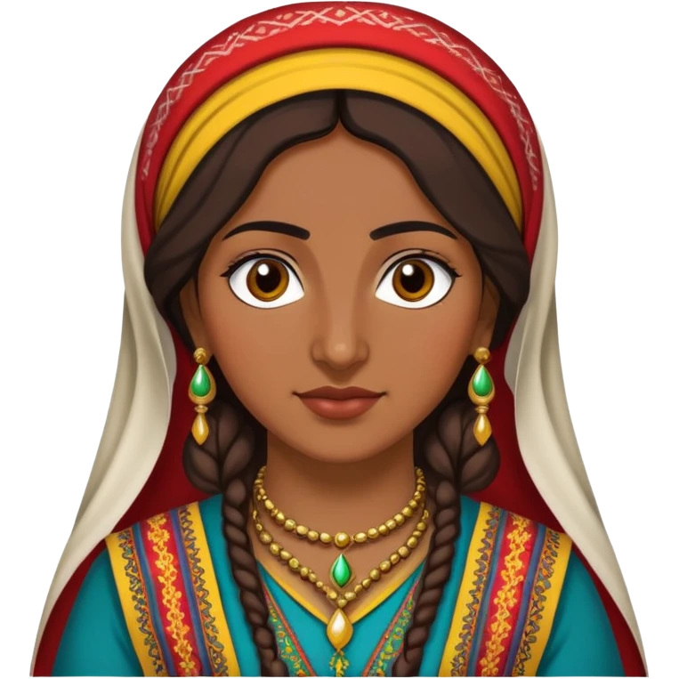 Kurdish woman with traditional clothing emoji