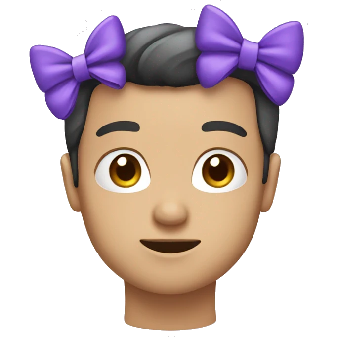 Purple bow emoji