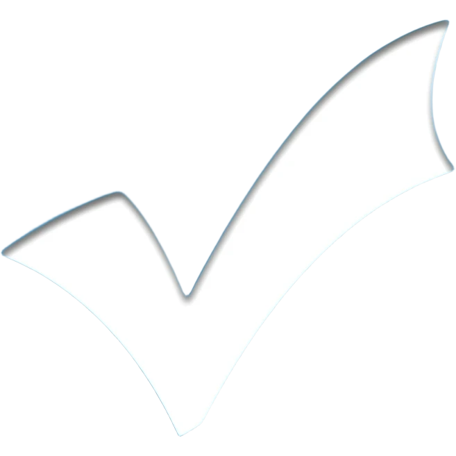 Etrafı mavi olan beyaz tik emoji