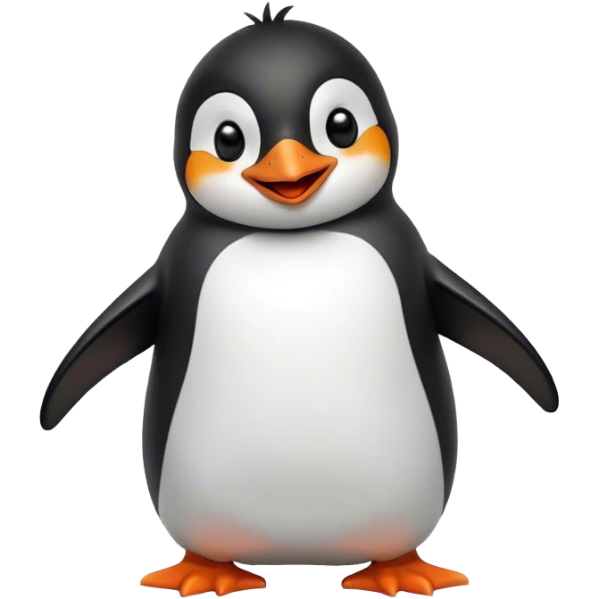 Laughing penguin emoji