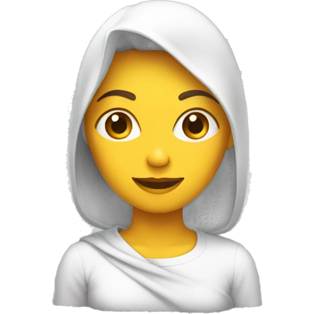 mulher com toalha na cabeça emoji