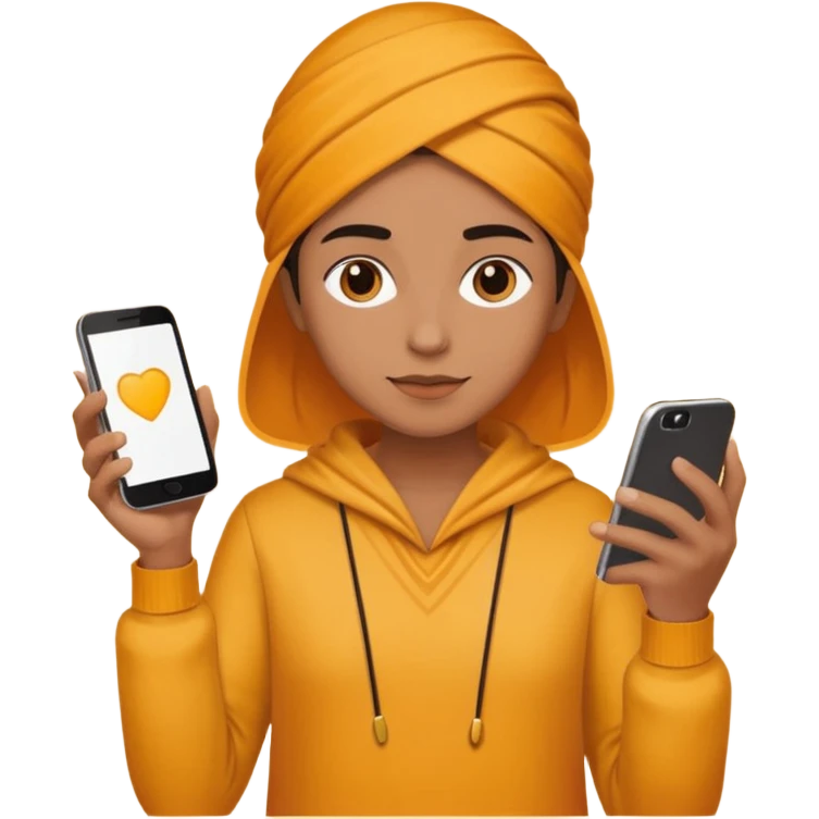 persian with saffron and smartphone emoji