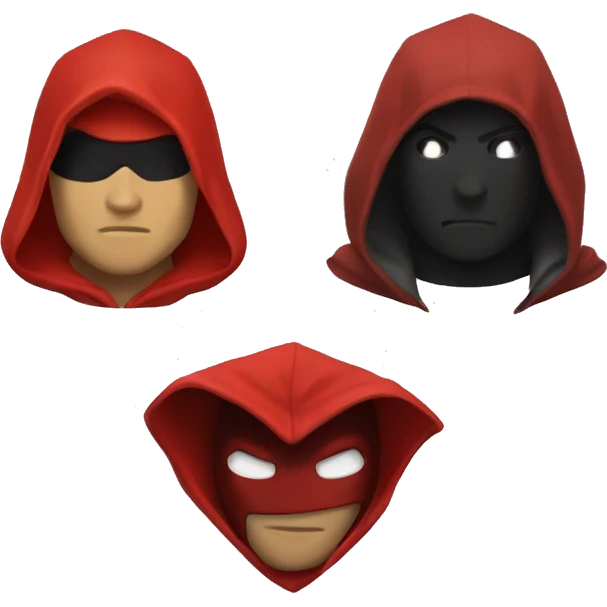 red hood and cloack emoji