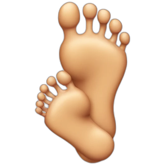 Two feet touching each other emoji