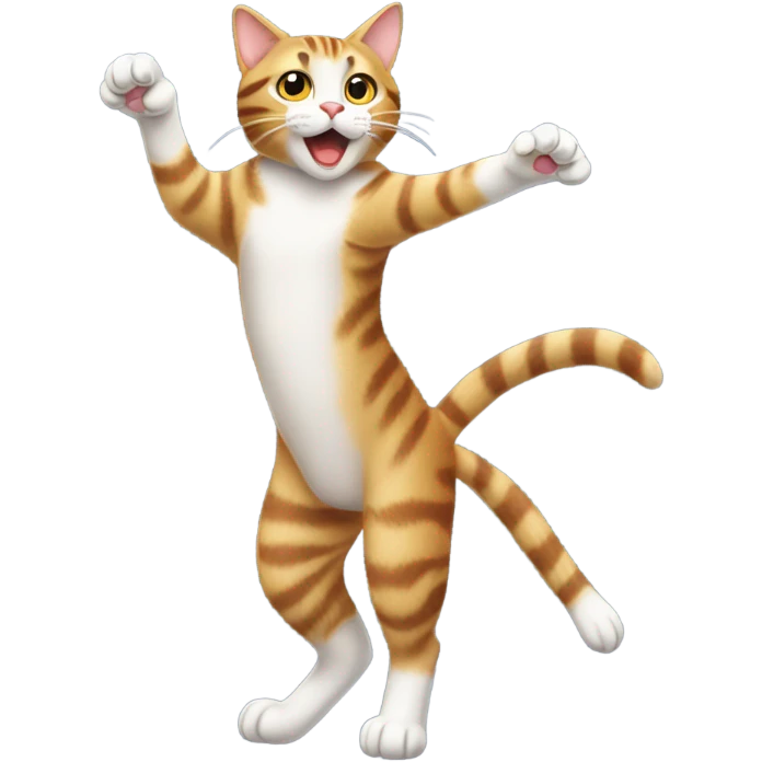 Tabby cat dancing emoji