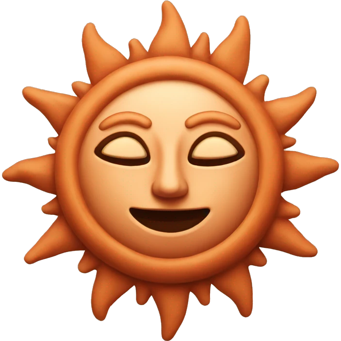 Terracotta sun emoji