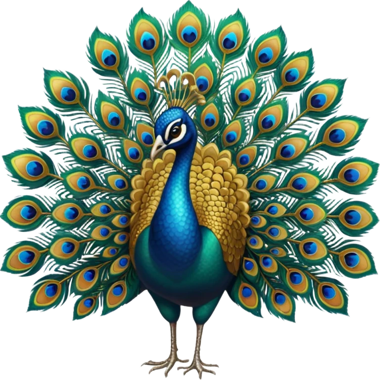Golden peacock  emoji