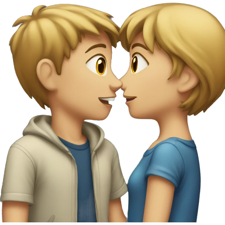Boy and girl kissing  emoji