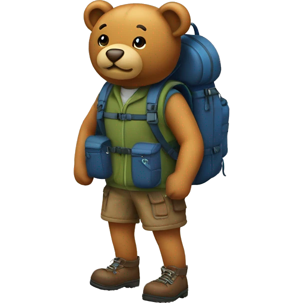 Rucksack mit einem Teddy drauf  emoji