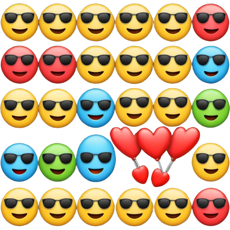 several emoticons related to rock music emoji