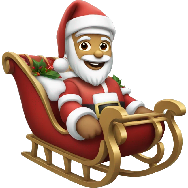 Santa on a sleigh emoji