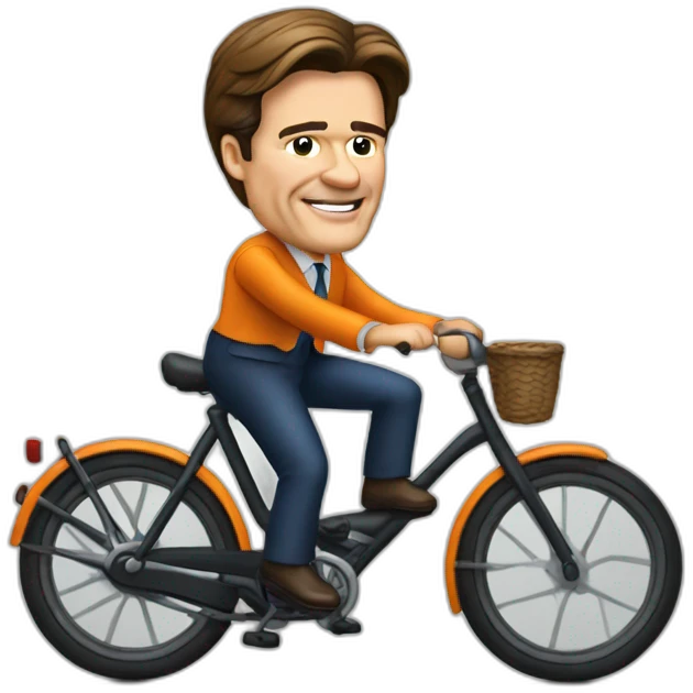 mark rutte on a bike emoji