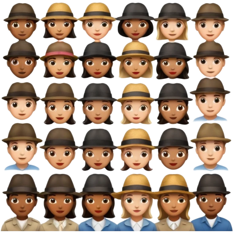 people with hat emoji