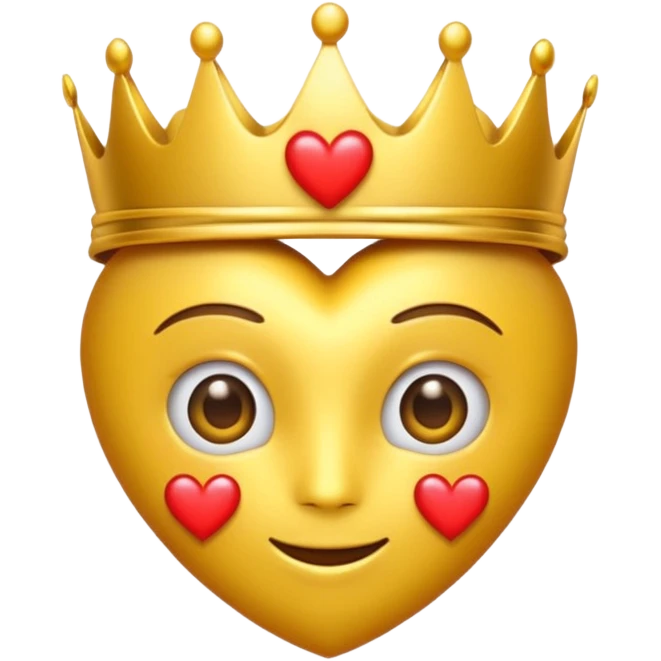 Un emoji con una corona y los ojos enamorados  emoji