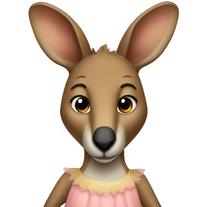 kangaroo wearing a tutu  emoji