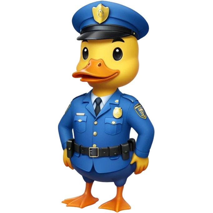Police duck full body emoji