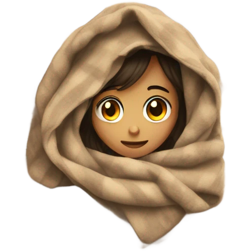 blanket on girl emoji