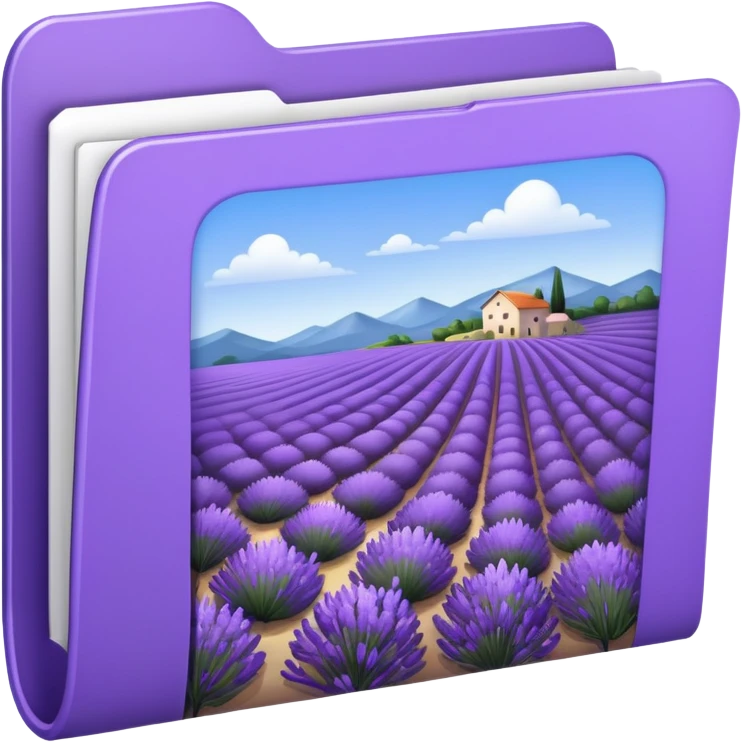 folder with lavender picture  emoji