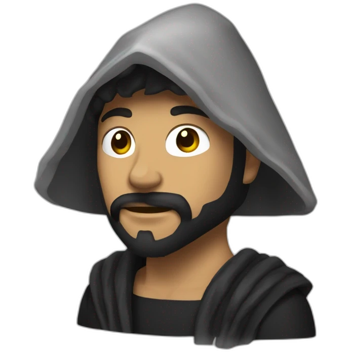 Nazareno capirote y capa negro  emoji
