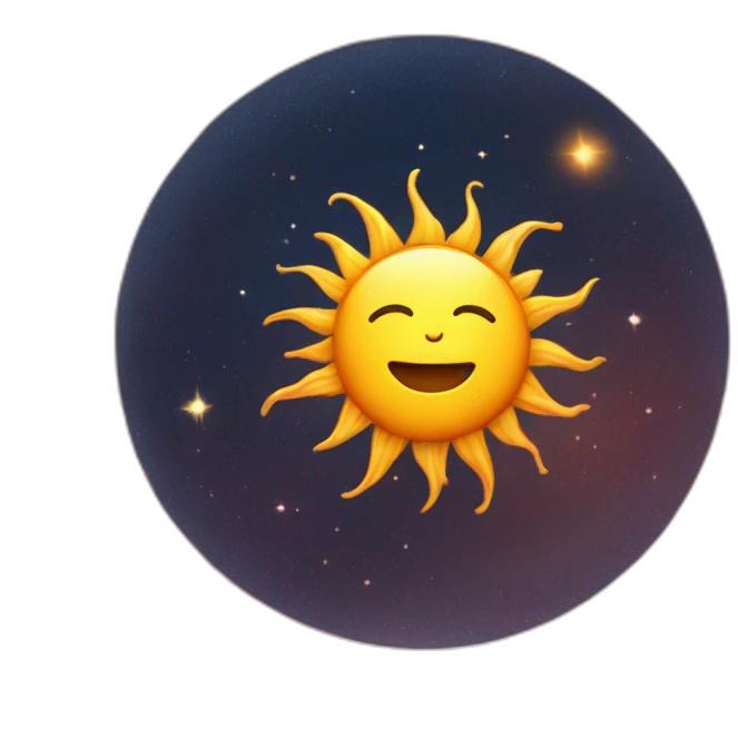 Sun in space emoji