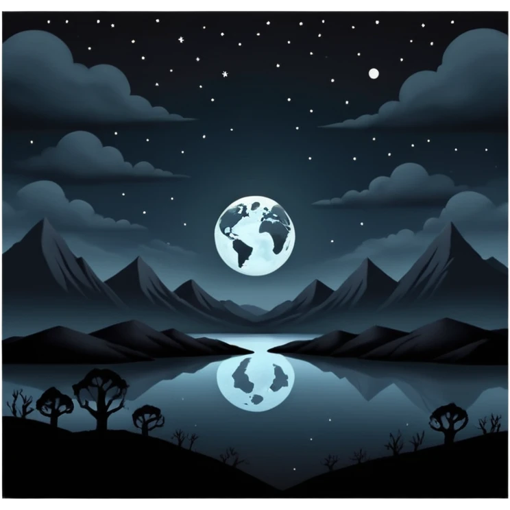 dark and eerie scene, the entire world covered in darkness. The sky is deep black with no stars or light, no moon, no glow just total void and silence. The atmosphere feels ominous and unsettling, as if darkness has swallowed everything. No characters, no visible light sources emoji