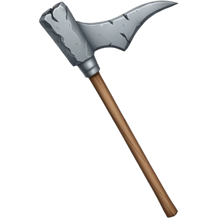 stone hoe, ancient, stick emoji