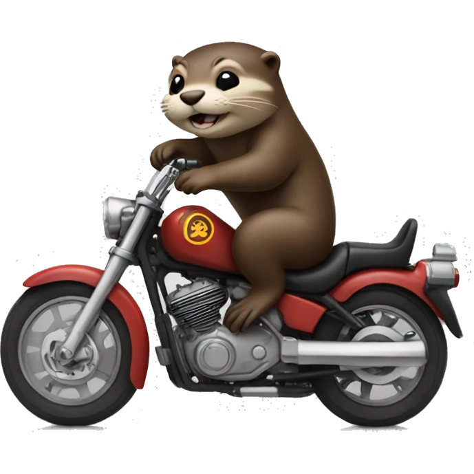 Otter on a motorcycle  emoji