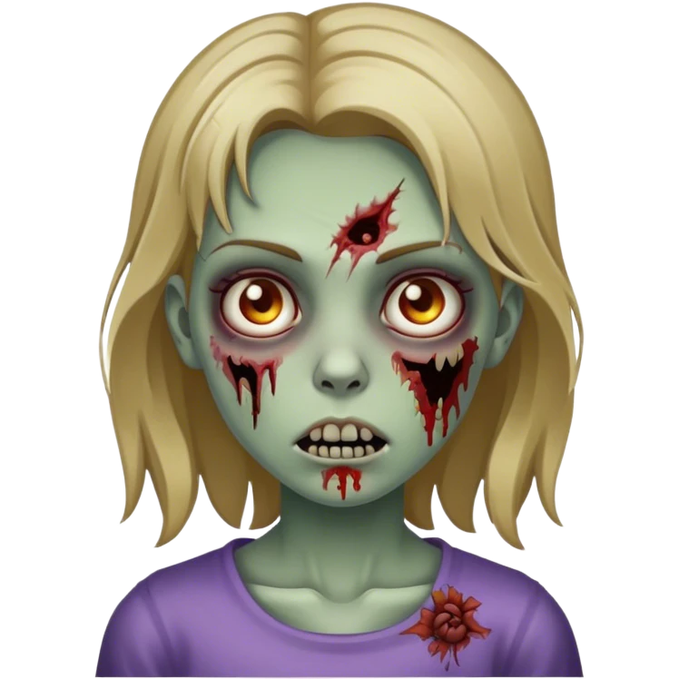 girl zombie with dark blonde hair emoji