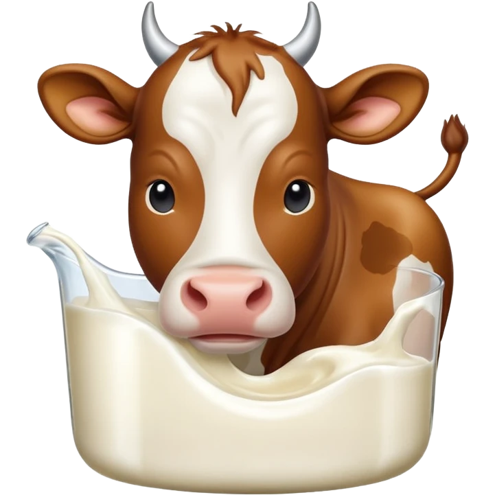 cow in a milk emoji