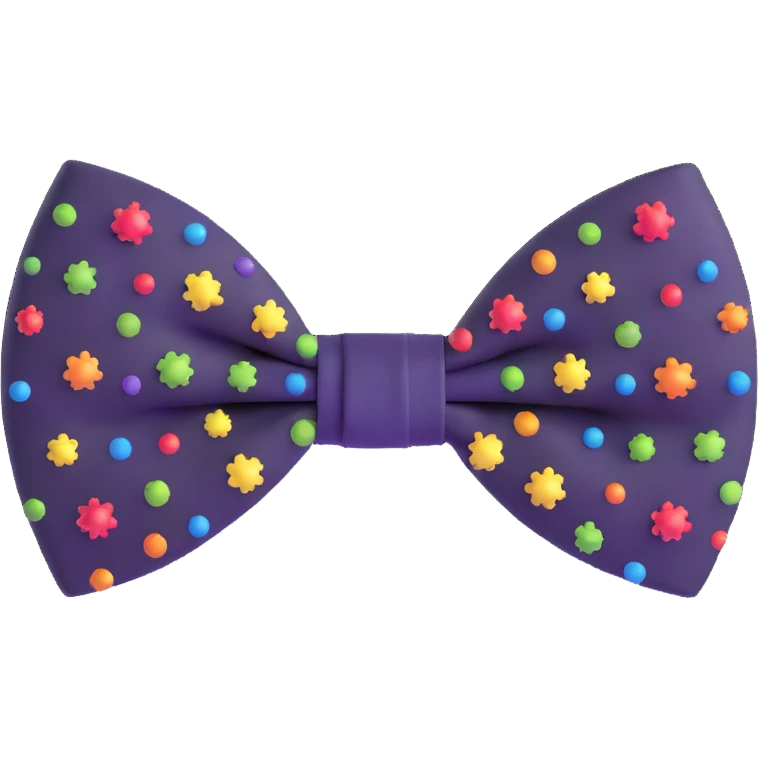 elegant bowtie with virus pattern emoji