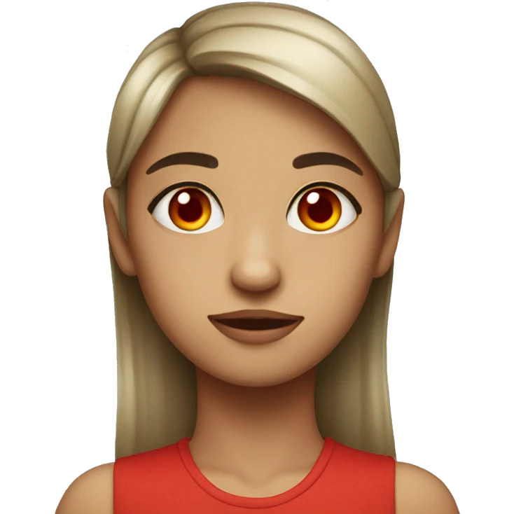 a girl with red eyes emoji