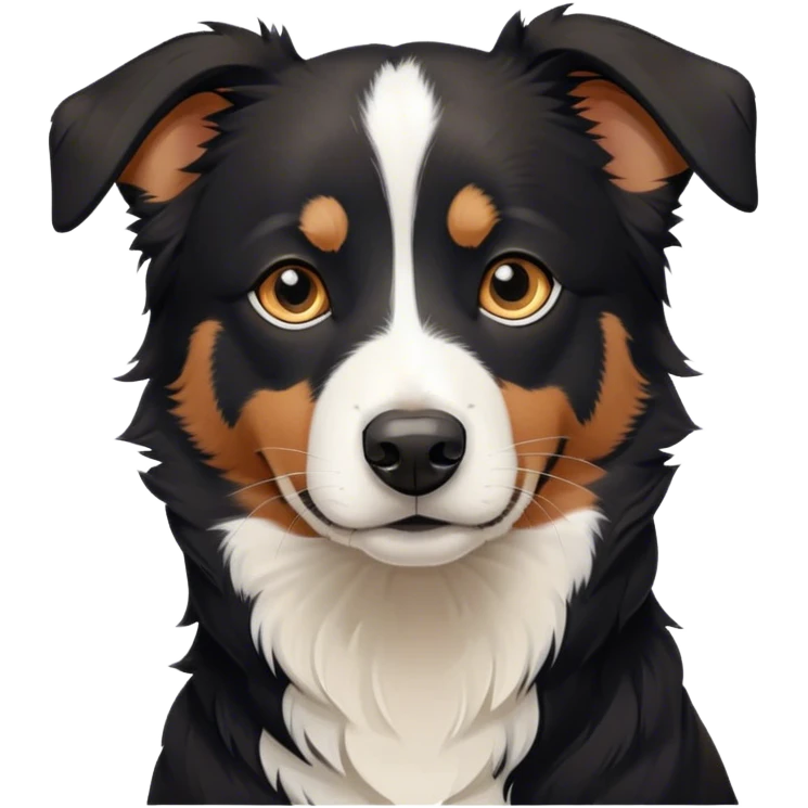 Short haired black border collie mix emoji