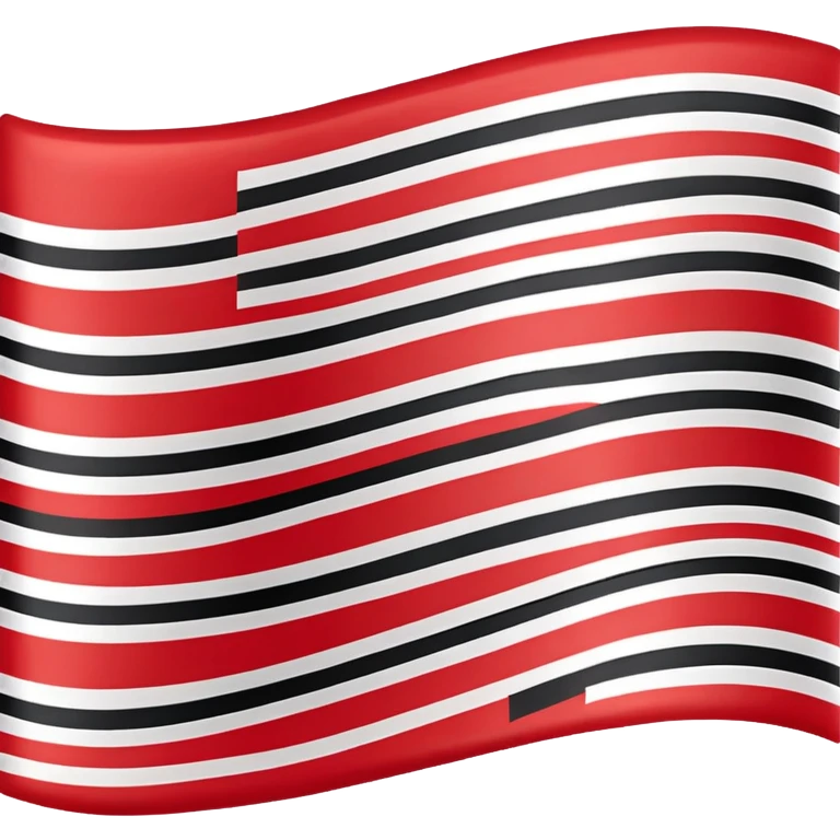 Schwarz weiß rote flagge emoji