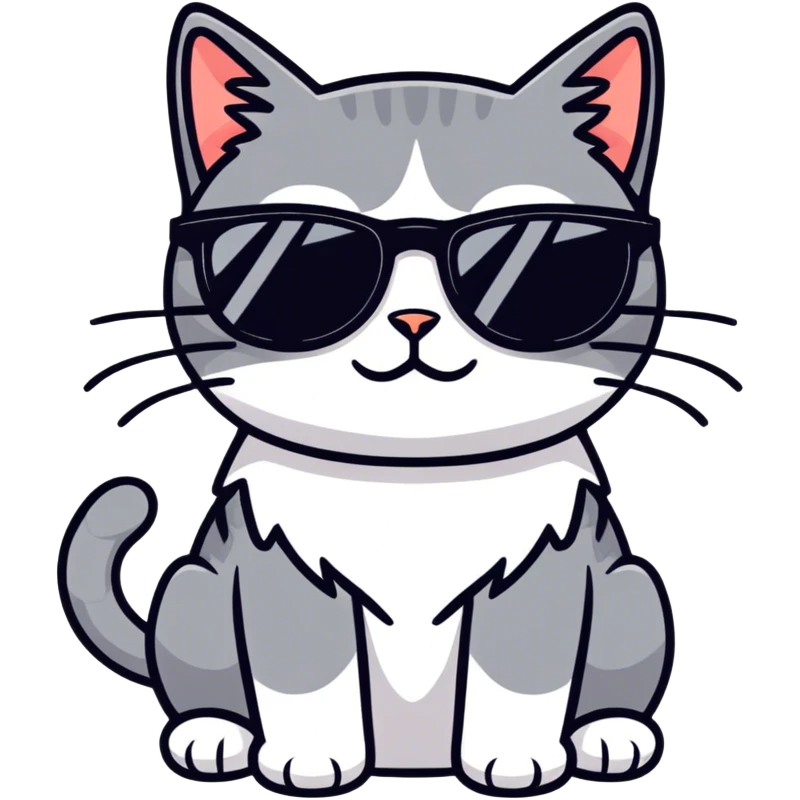 Cat with sunglasses emoji