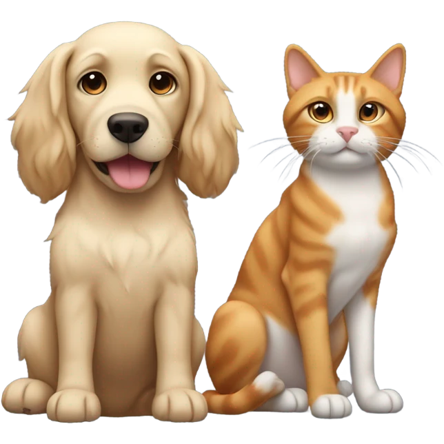 Dog and cat emoji