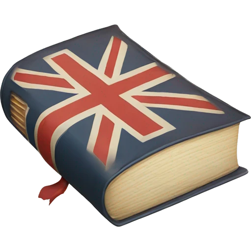 book with english flag emoji