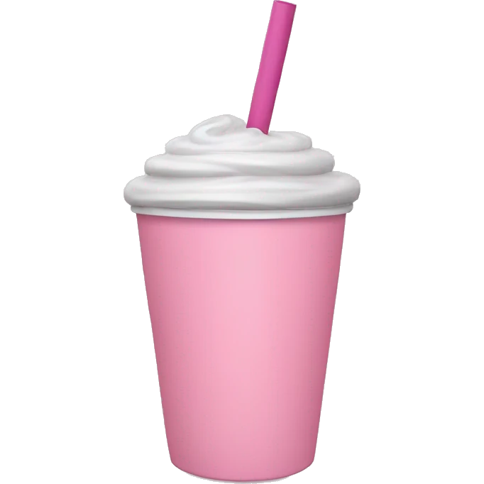 Pink Stanley Tumblr cup with straw emoji