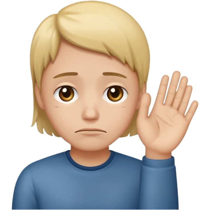 sad face with empty hand, no money, simple, clear, no text emoji
