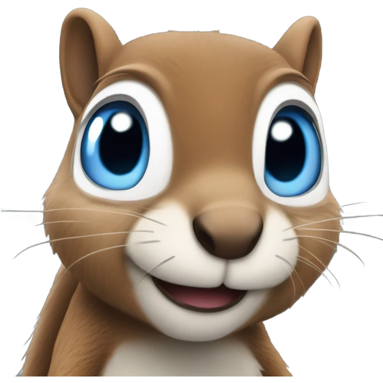 Blue eyed squirrel emoji