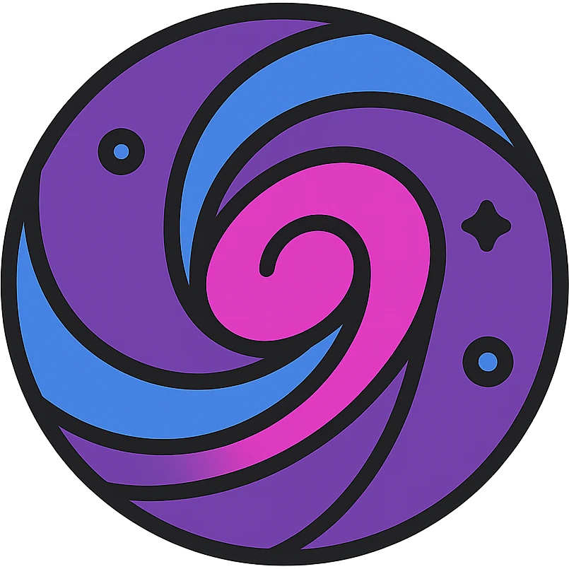 galaxy nebula orb with swirling cosmic clouds, rich purples and blues emoji