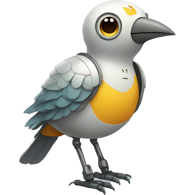 happy robot bird emoji
