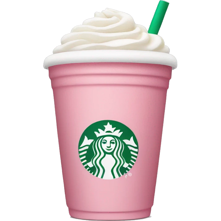 starbucks cup pink drink with cold foam emoji
