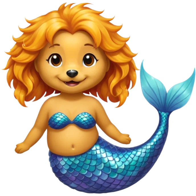 Dog mermaid emoji