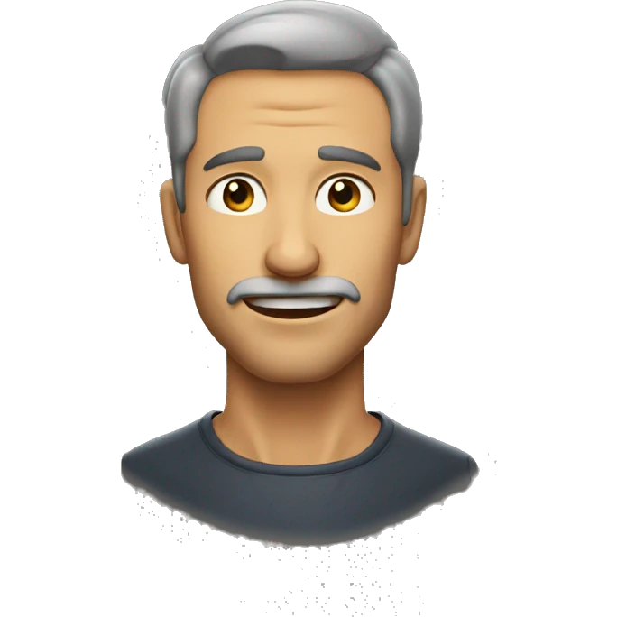 Man with sharp jawline mewing emoji