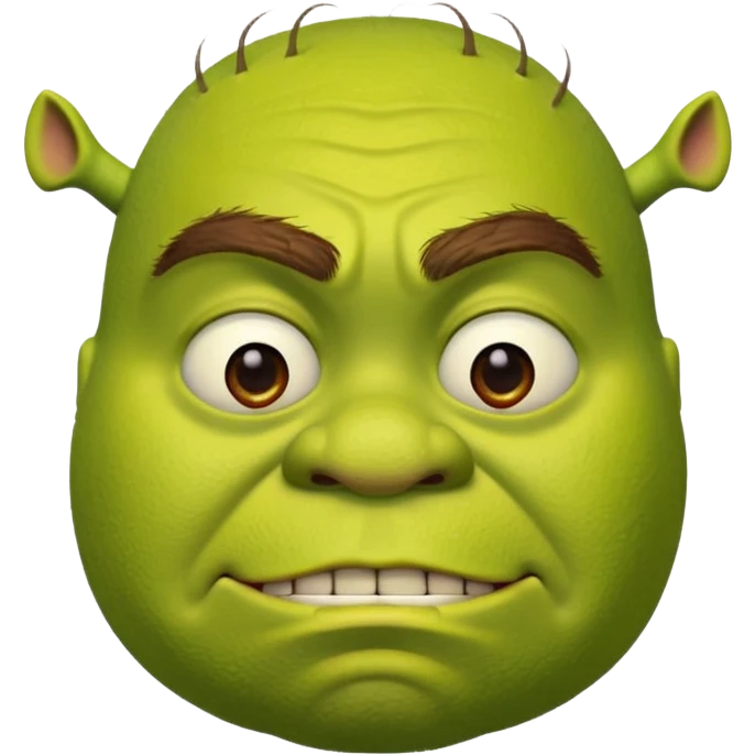 a shrek emoticon made from periods emoji