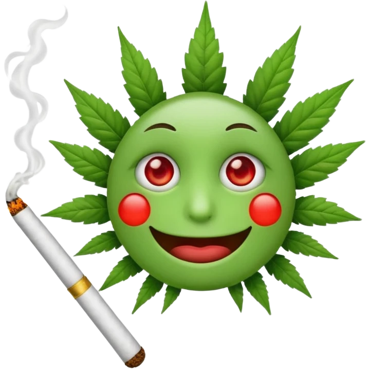 emoji face smoking joint emoji