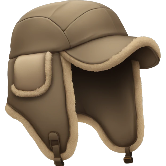 Trapper hat with ear flaps emoji